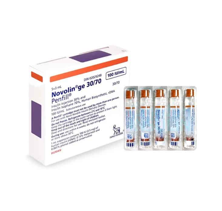 Buy Novolin GE 30 / 70 Penfill Cartridge Online from Canada | 365 Script Care