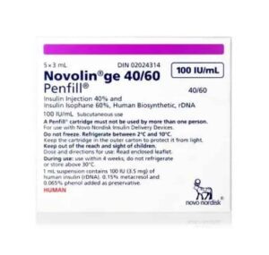 Buy Novolin GE 40 / 60 Penfill Cartridge Online from Canada | 365 Script Care