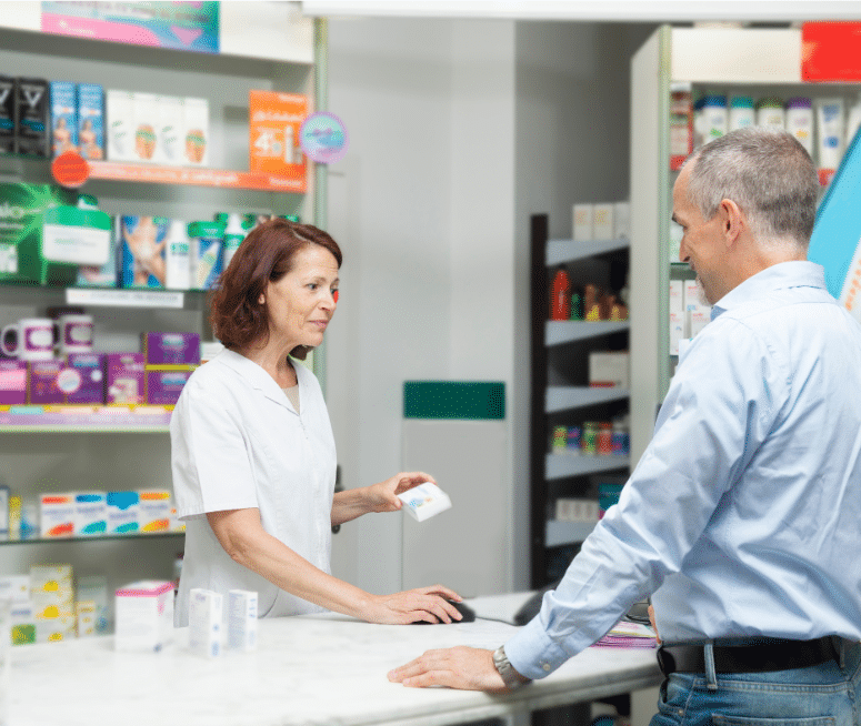 Patient buying Ozempic in a pharmacy