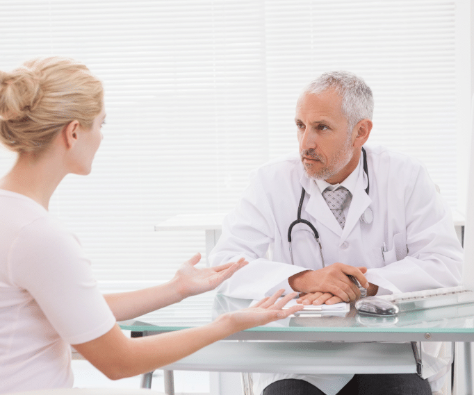 doctor talking to a patient
