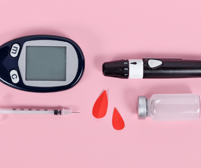 Glucose meter and an injection