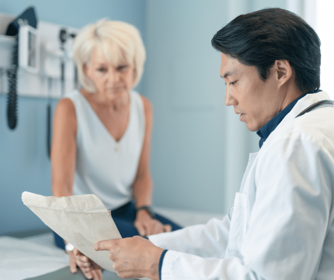 Doctor having a discussion with a patient 